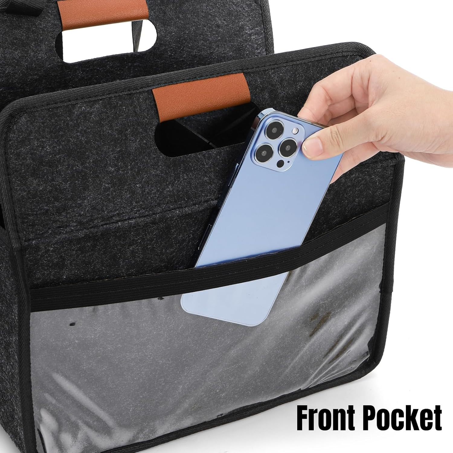 ZOOFOX 2 Pack Insulated Drink Carrier with Handle, 6 Cup Portable Drink Carrier for Car, Reusable Folding Coffee Cup Holder Bag for Daily Life Takeout, Outdoors, Travel