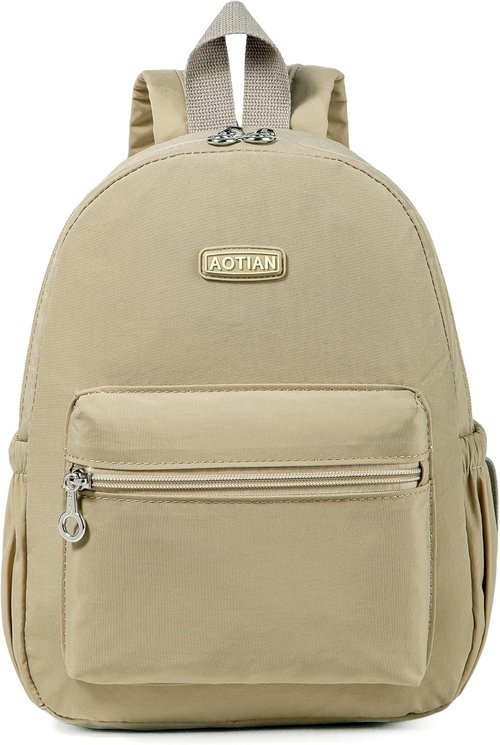 AOTIAN Mini Lightweight 11.8-Inch Backpack - Durable Khaki Travel Daypack for Women & Girls | 7 Liters