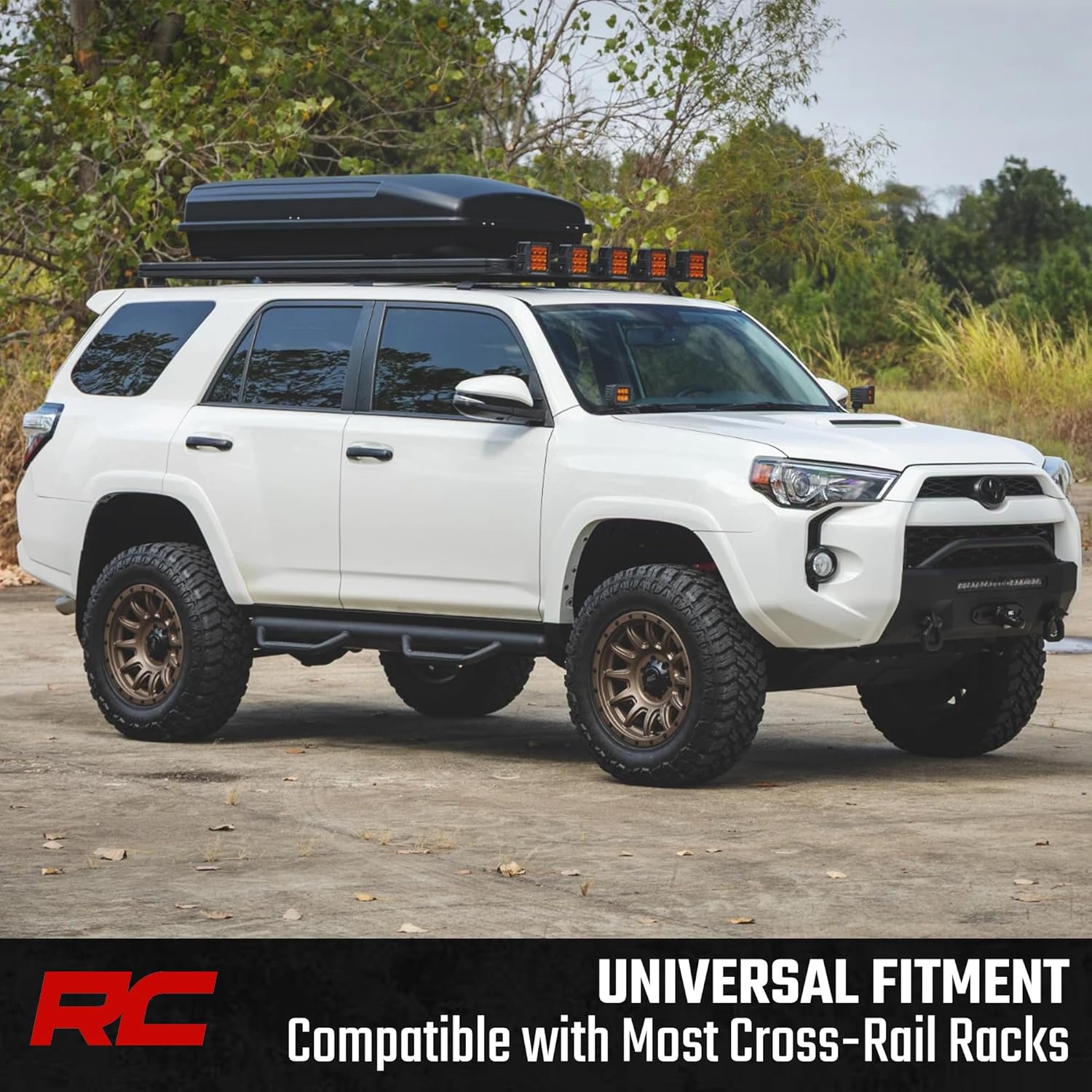 Rough Country Rooftop Cargo Box - 14.5 Cu Ft Hard Shell Carrier | Lockable, Weatherproof & Easy Install