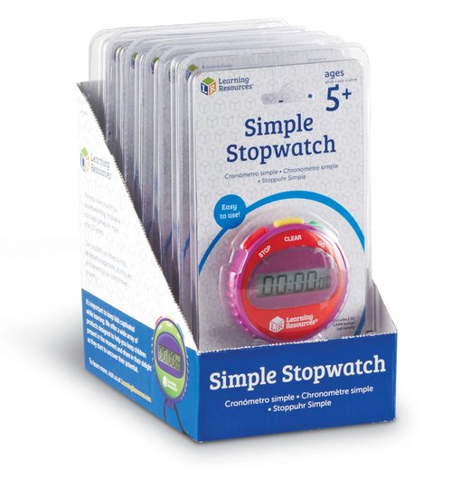 Learning Resources Simple Stopwatch - 6 Pieces, Ages 5+ Early Childhood Education Materials, Teacher Supplies