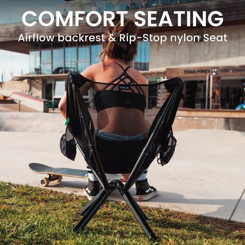 Sitpack Campster 2.0 Ultra Lightweight Backpack Chair with 5s Folding, Small Compact Portable Hiking Chairs with Bottled Sized for Camping, Outside, Climbing, Beach, Fishing