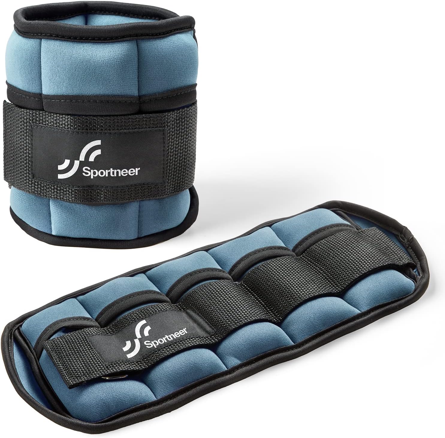 Sportneer Adjustable Ankle Weights - 7 lbs/Pair with Secure Straps for Strength Training & Yoga