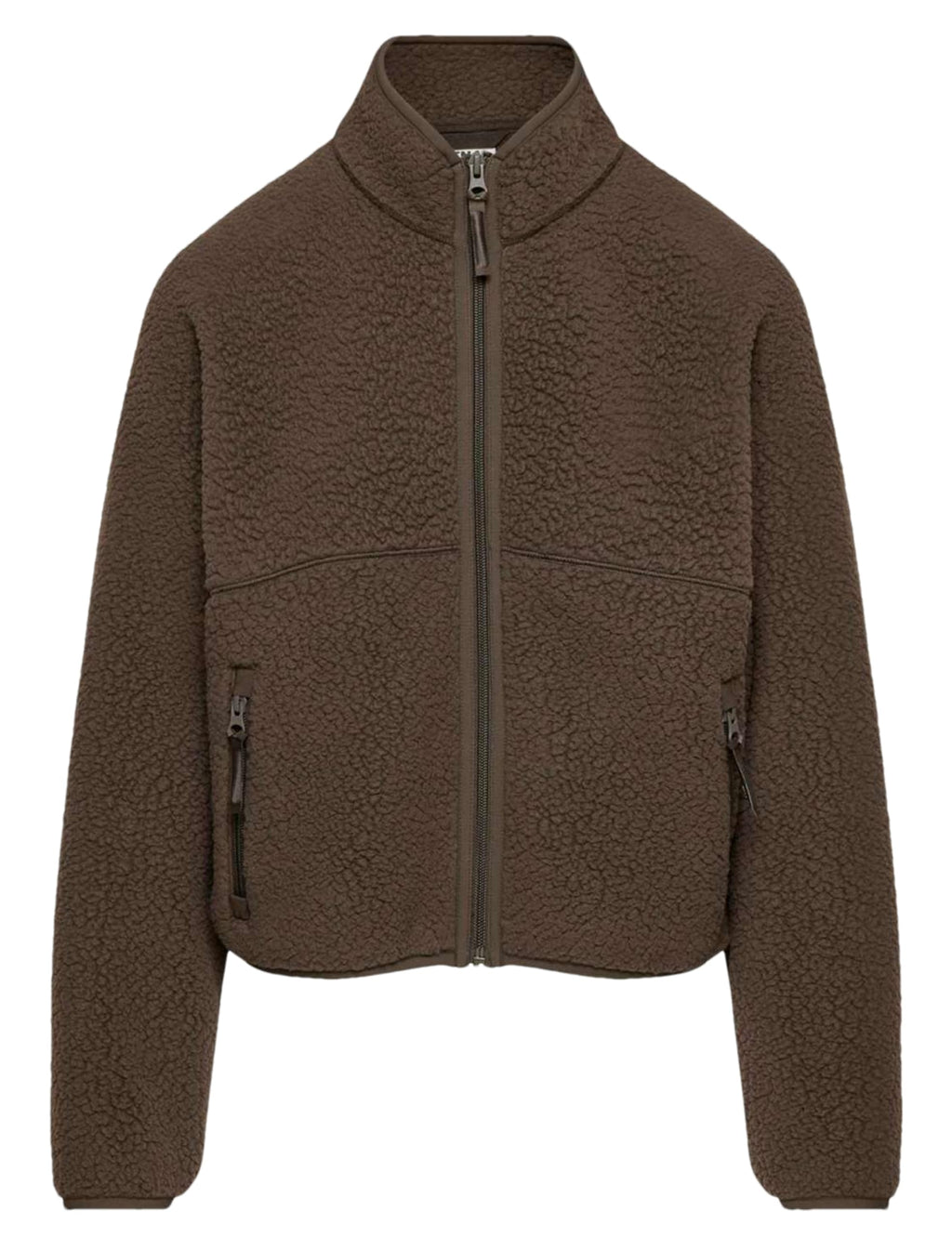 Yozazzy Fleece Jackets Women Causal Long Sleeve Sherpa Jacket Warm Ziper Fuzzy Coat Sweatshirts Trendy with Pockets(Brown-M)