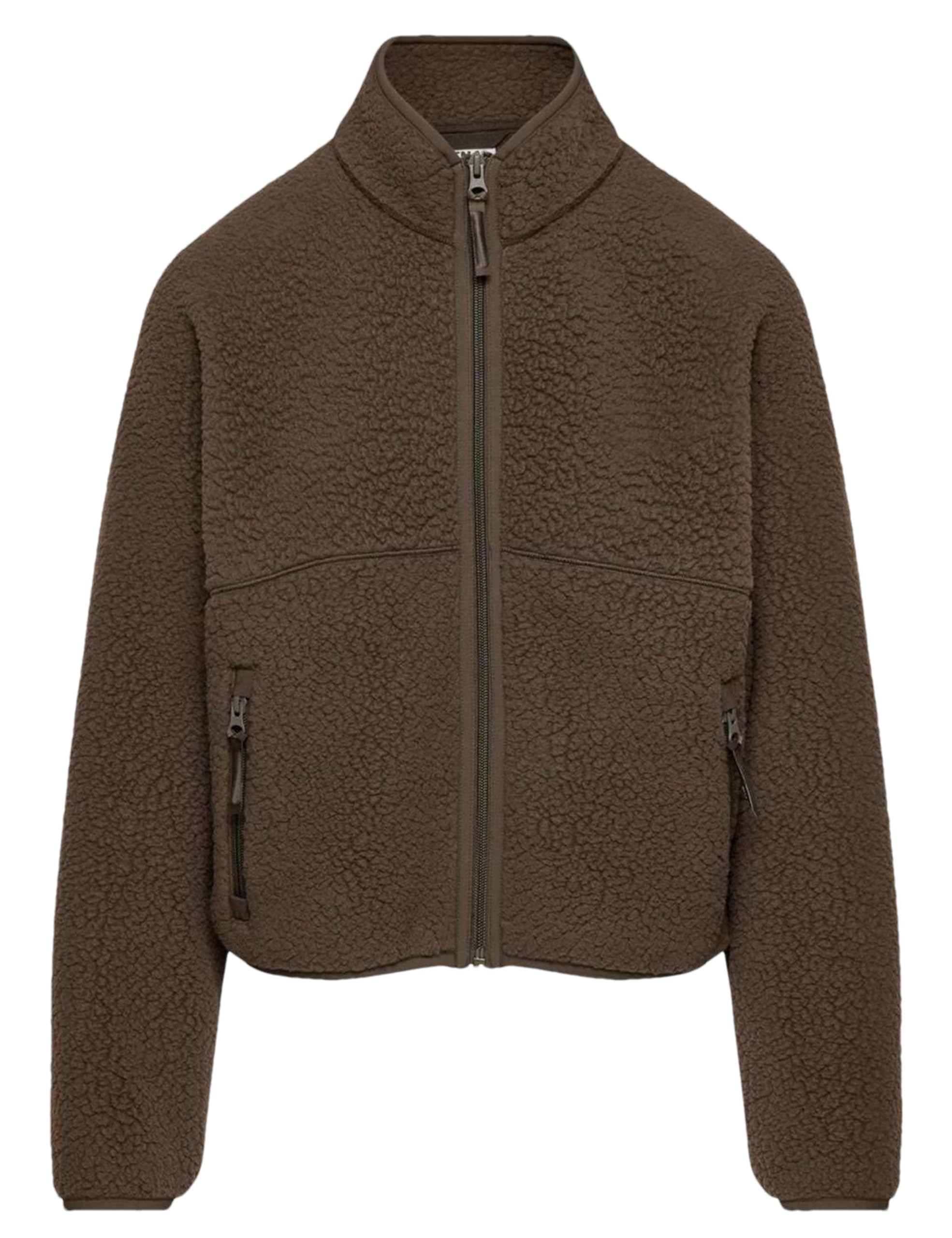 Yozazzy Fleece Jackets Women Causal Long Sleeve Sherpa Jacket Warm Ziper Fuzzy Coat Sweatshirts Trendy with Pockets(Brown-M)