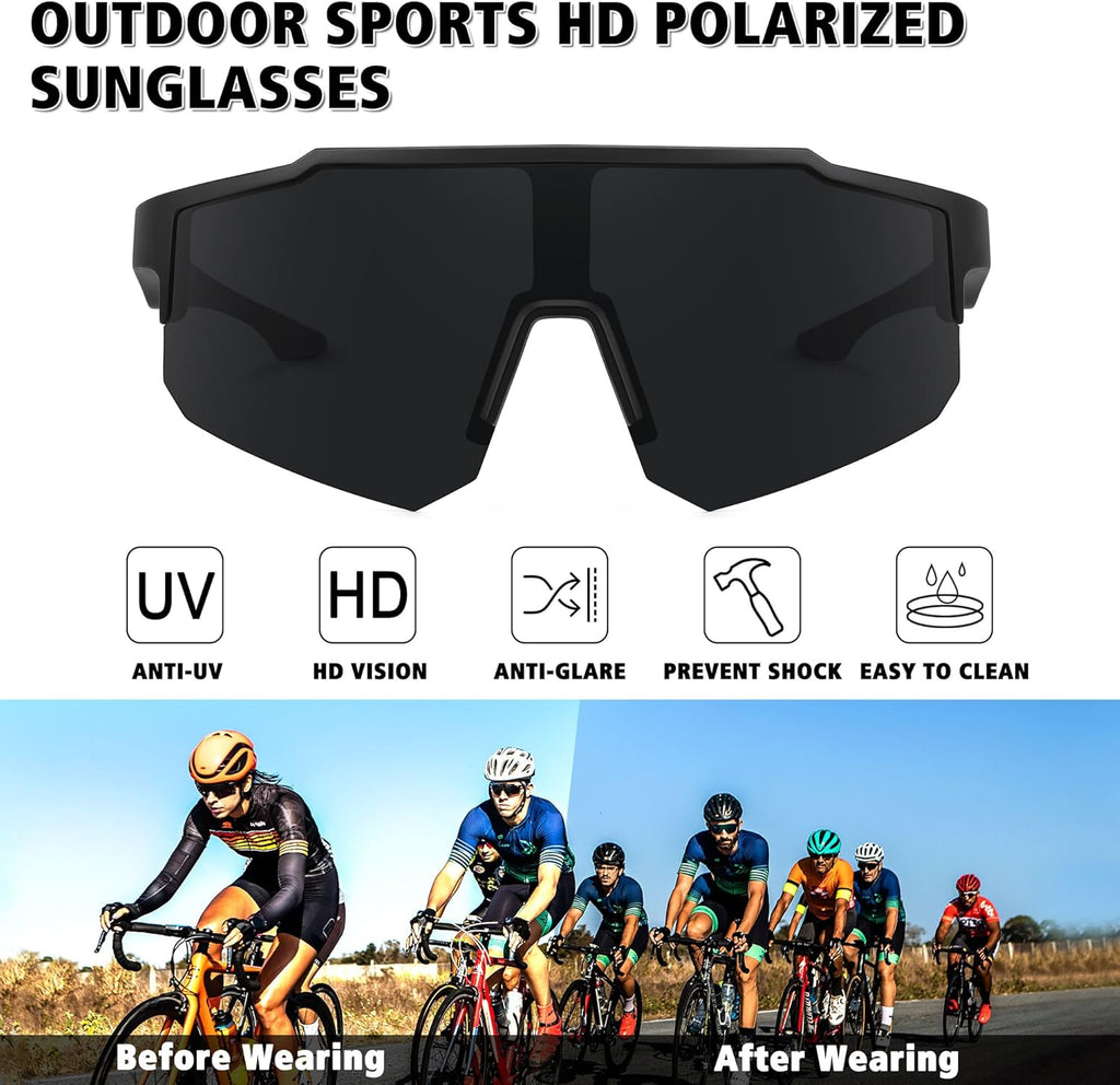 STORYCOAST Polarized Sports Sunglasses for Men Women Fishing Cycling Bike Running Sun Glasses UV Protection