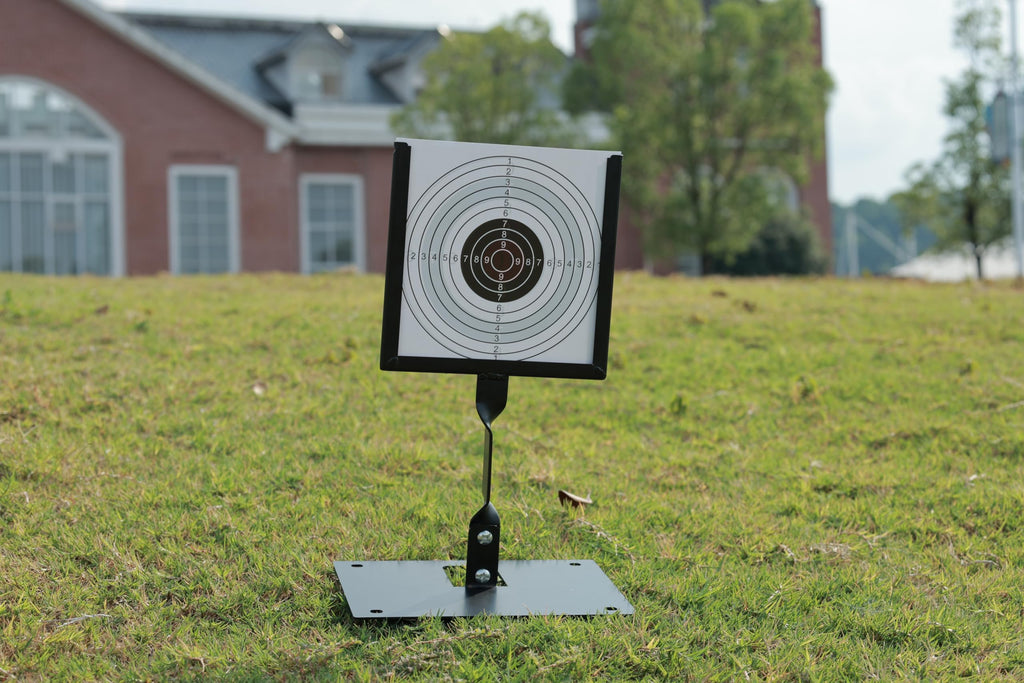 STRONCHUANBb Gun Target, Shooting Target, Slingshot Target, Comes with 20 Paper Targets, Square, Iron, Portable Design, Suitable for Outdoor Shooting and Hunting Shooting