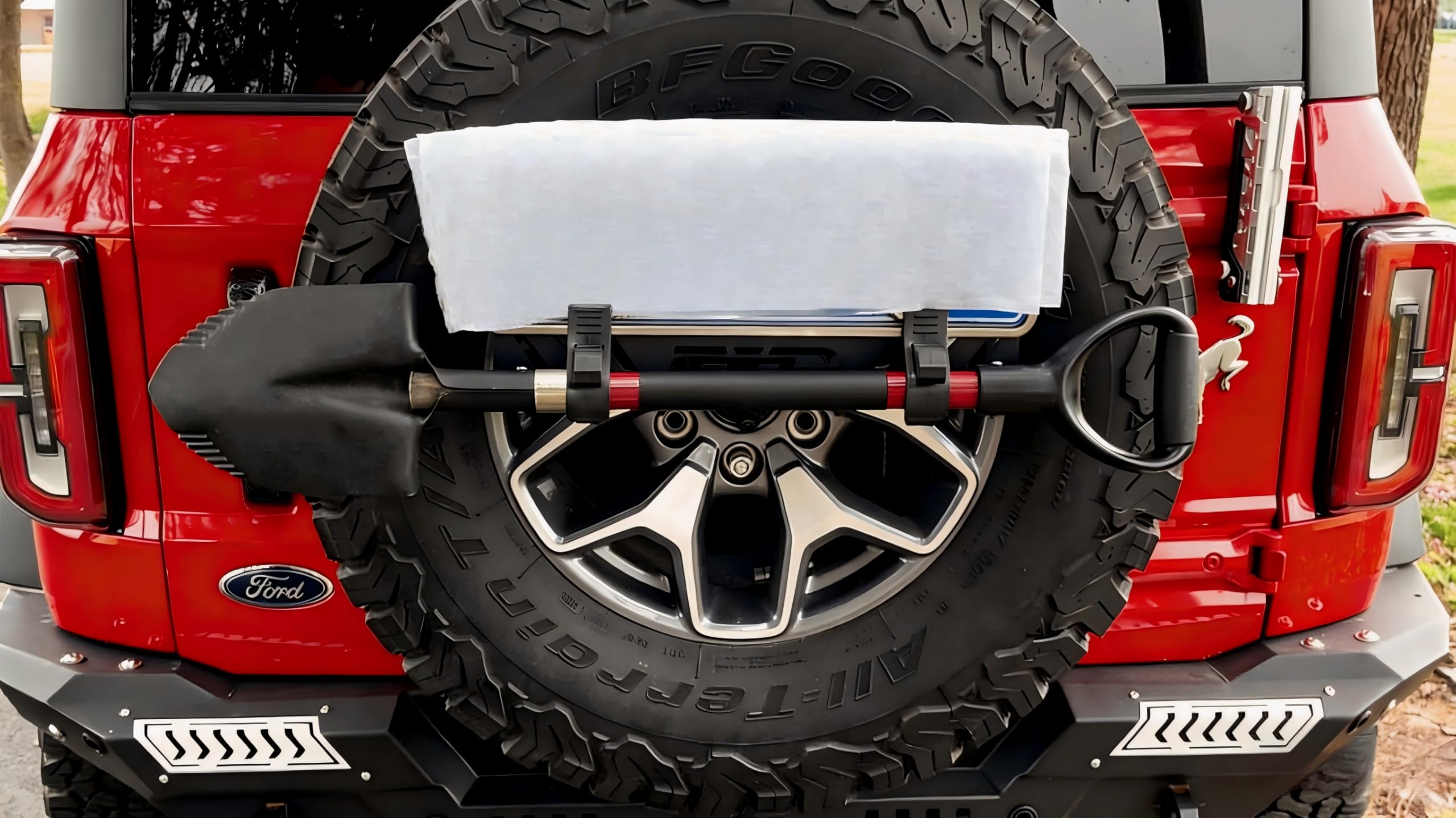 MusixiA Quick Release Rubber Clamp Mount Kit Shovel Holder for Truck Fits 1"~1.5" Diameter Tool Handles for Trucks UTV ATV Offroad 4X4 Parts 12Pcs