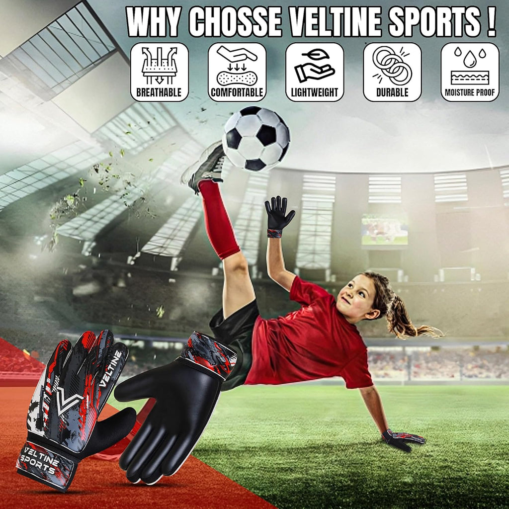 Regine Switzerland Soccer Goalie Gloves - Youth & Adult Football Goalkeeper Gloves with Double Wrist Protection & 4mm Anti-Slip Latex Palm