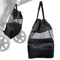 T TGBROS Universal Golf Push Cart Accessories - Expandable Mesh Storage Bag with Zippered Pockets, Backside Extension Net Organizer for Push-Pull Golf Carts (Black)