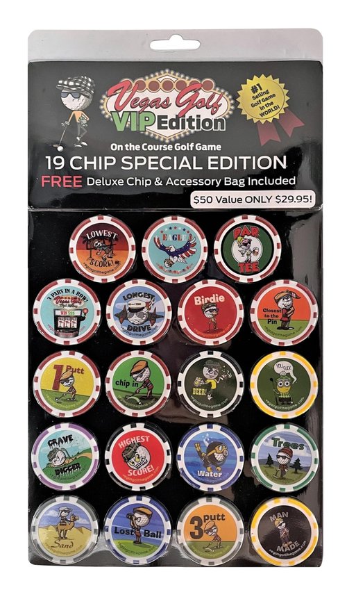Vegas Golf Game - VIP Edition 19(pcs) with Free Tee Bag