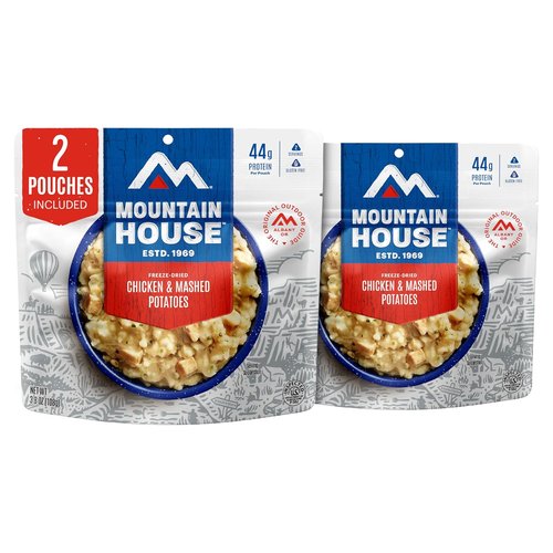 Mountain House Gluten-Free Chicken & Mashed Potatoes - Freeze-Dried Camping Meal, 2 Servings, 30-Year Shelf Life, 2-Pack