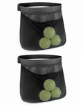 QWORK 2 Pack Tennis Ball Holder Pickleball Holder Bags, Ball Pouch, Mesh Waist Hip Bag Carrier, Holding Accessory for Women Skirt Men Waist Hip Bag, Holding 6-8 Pickle Balls or Tennis