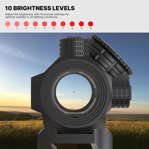 Feyachi V30 Red Dot Sight - Compact 1x20mm Scope with Auto On/Off & Co-Witness Mount | Flip Up Lens Cover