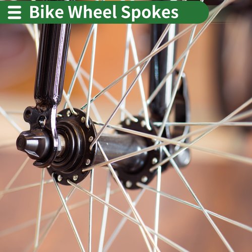 Motoforti Universal Bicycle Spokes Bike Wheel Spokes 14G 291mm Length Carbon Steel Black 1 Set