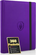 Fabmaker Premium 9 Pocket Card Binder - Sturdy Trading Card Album for 360 Cards | Sleek Purple Design