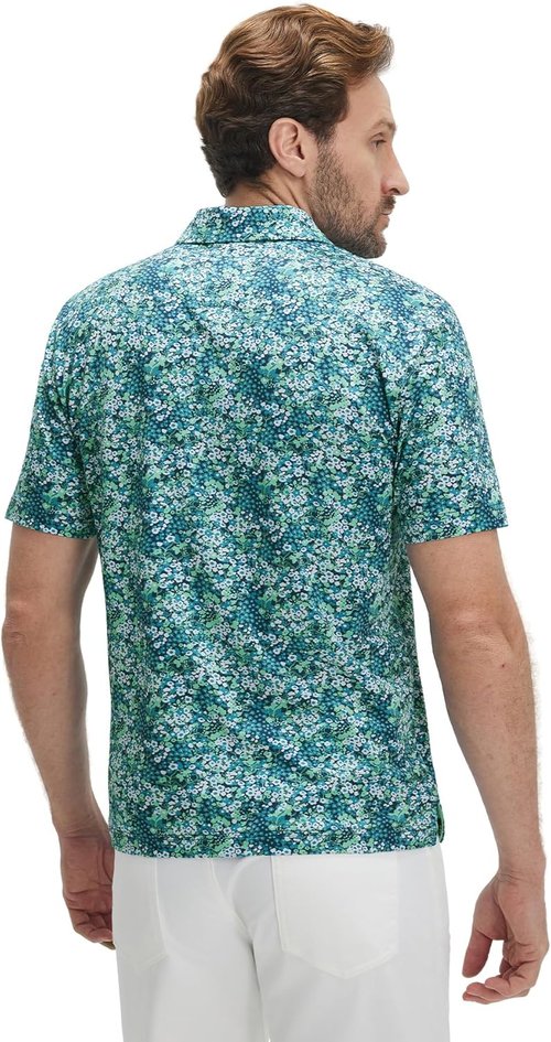 M MAELREG Men's Golf Polo Shirt - Short Sleeve Moisture-Wicking Performance in Stylish Patterns
