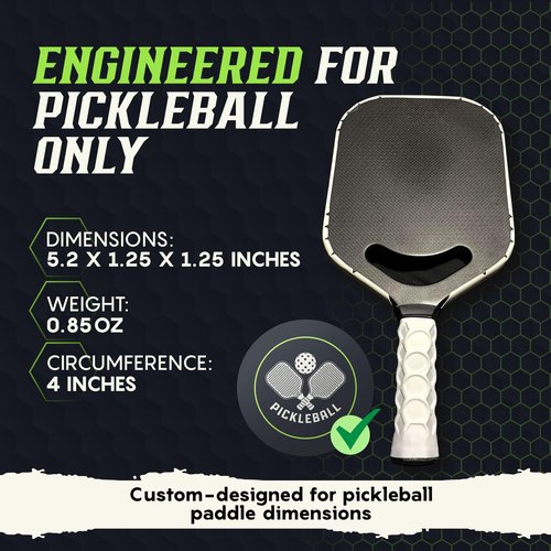 PickleGrips - Pickleball Paddle Grip - Ergonomic Hexcore Undergrip. Improves Grip, Comfort, Feel, Reduces Vibrations. Use with Your Favorite Overgrip. 'Medium' Size fits All Paddles.