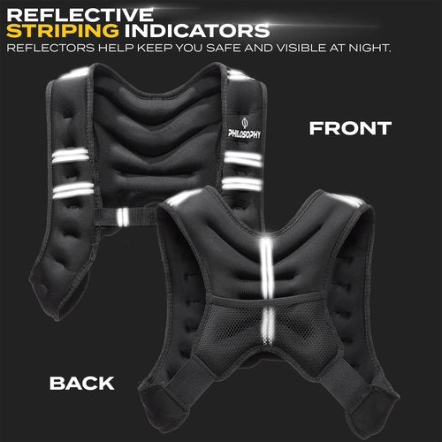 Philosophy Gym Weighted Workout Vest 12 LB, Strength Training Fitness Body Weight Vest