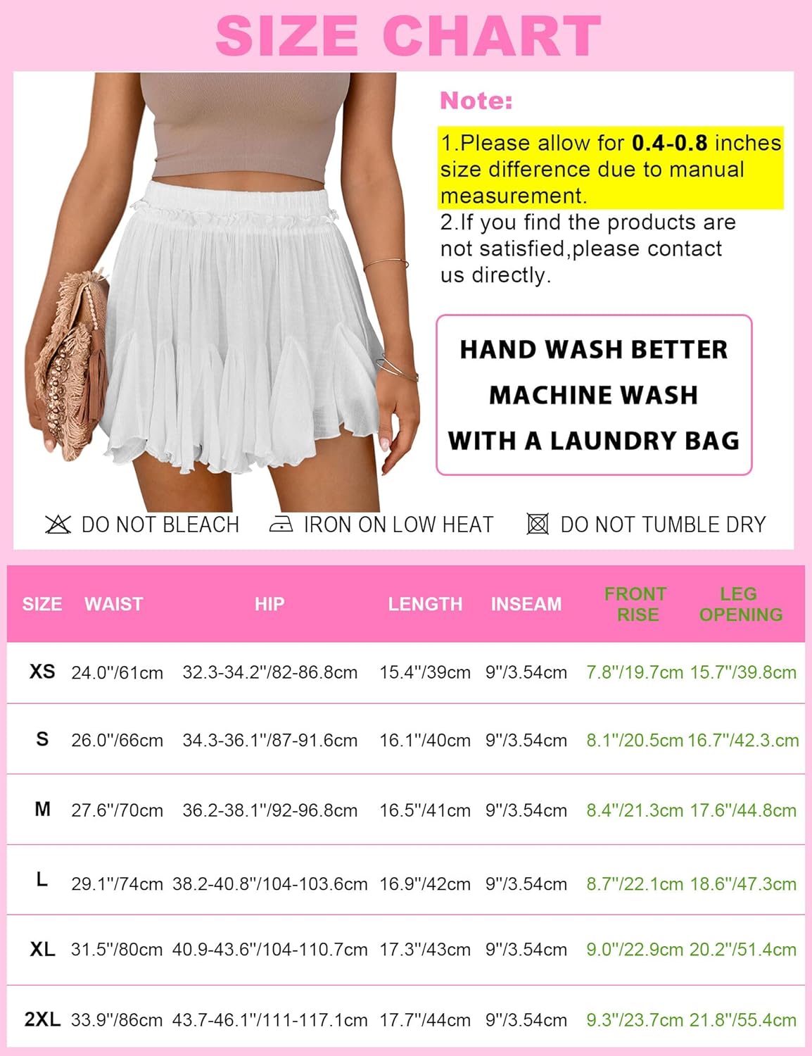 Regine Switzerland Women's Flowy Shorts - Casual Linen Boho Ruffle Mini Skorts with Pockets | Trendy Summer Style