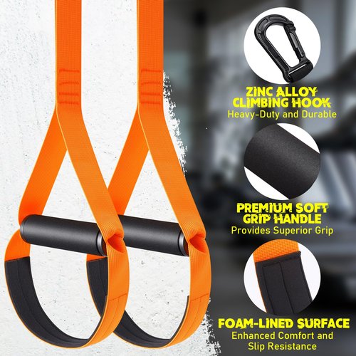 TOBWOLF Adjustable Home Suspension Straps Training Kit, All in One Compact Resistance Trainer Straps & Door Anchors, Suitable for Home Gyms, Travel, Core Training & Full-Body Fitness