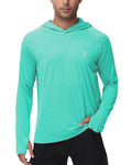 Roadbox Mens UPF 50+ Fishing Shirts - Long Sleeve UV Sun Protection Hoodie Outdoor Hiking Shirts for Sports Running