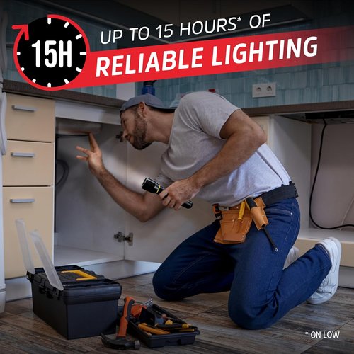 Energizer LED Flashlight - Ultra Bright 1000+ Lumens | IPX4 Water Resistant, Rugged Black Design