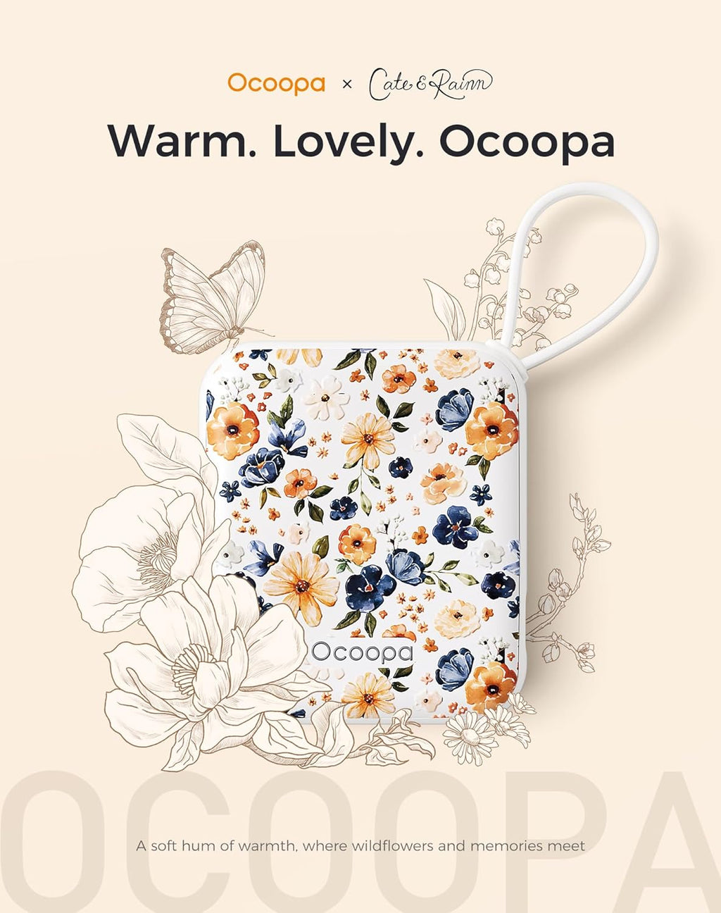 OCOOPA Rechargeable Hand Warmers - Smart Temperature Control, Ultra Slim Pocket-Size Design, 7-Hour Heat