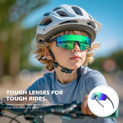 Fanshen Kids Baseball Sunglasses - Polarized UV Protection for Boys & Girls Ages 3-12
