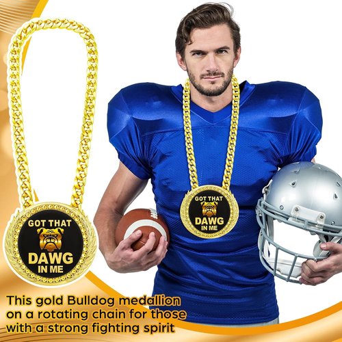 Misdary Turnover Chain Medal - 6" Big Medal Necklace for Football MVP | Sports Awards & Gifts