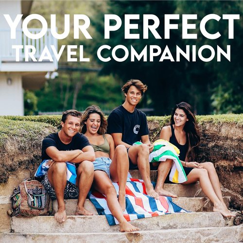 Dock & Bay Beach Towel - Quick Dry & Sand Free - Compact & Lightweight - 100% Recycled - Rainbow Skies - Large (160x90cm)