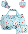 Skiennix Personalized Girls Gym Bag - Stylish Weekend Duffel with Shoe Compartment & Makeup Bag - Letter G