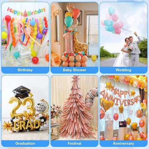 IDAODAN Balloon Pump Electric, Balloon Air Pump for Animal Balloons Long Balloons Pump for Balloon Animals, Twisty Curly Balloons Pump Electric