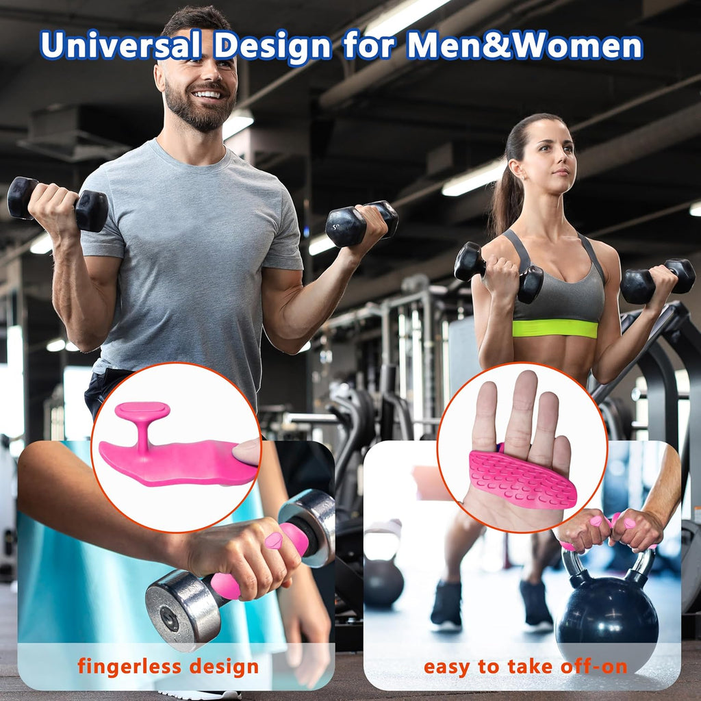 Ryptfit Silicone Gym Grips - Anti-Slip Weightlifting Gloves for Men & Women | Perfect for Barbell & Pull-Ups