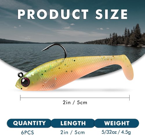 Fishing Lures - Pre-Rigged Swim Baits for Bass, Crappie, Trout & Walleye | Perfect Fishing Gifts