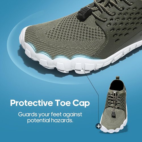 NORTIV 8 Men's Lightweight Water Shoes - Barefoot Aqua Sports Footwear for Hiking & Swimming