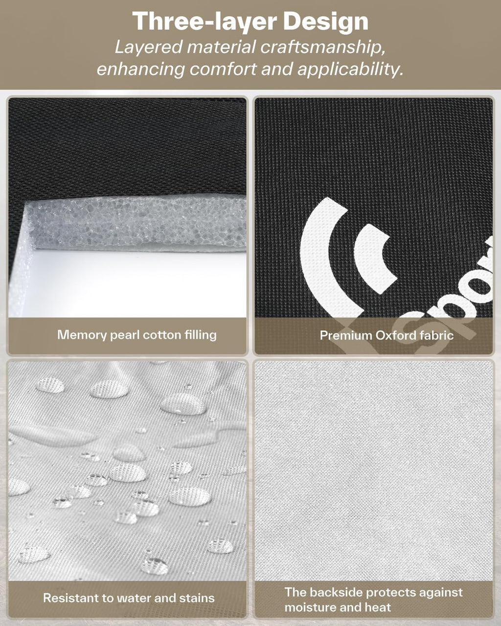 Sportneer Folding Seat Pad - Lightweight Waterproof Camping Mat | 15.75'' x 15.75'' for Hiking & Picnics