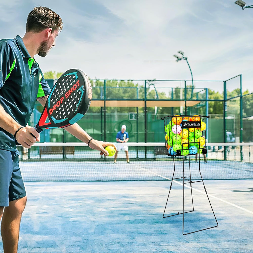 Skiennix Tennis Ball Hopper - Portable Pickleball Ball Basket for Easy Pickup & Storage | Large Size