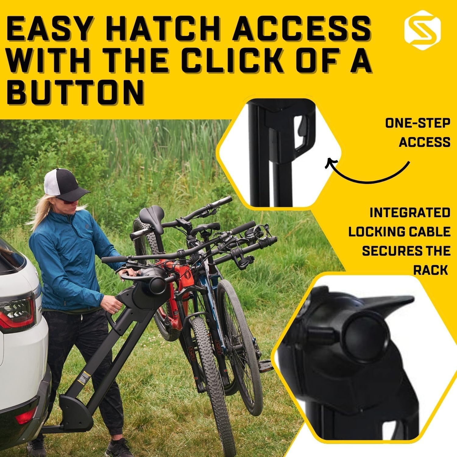 Saris Glide EX Bike Rack - Premium Hitch-Mounted Design for 2 Bikes | Durable & Easy to Use