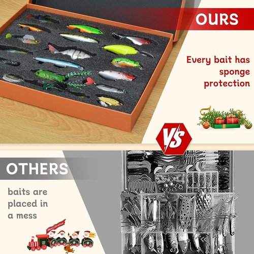 41 Pcs Fishing Lures Kit - Premium All-in-One Tackle Box for Bass, Trout & Pike | Ideal Gift for Beginners & Dads
