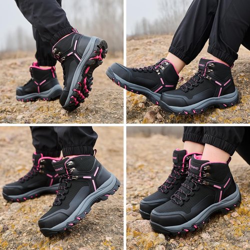 Kezhiho Waterproof Steel Toe Boots - Lightweight Non-Slip Safety Shoes for Women | Wide Width, Durable Design