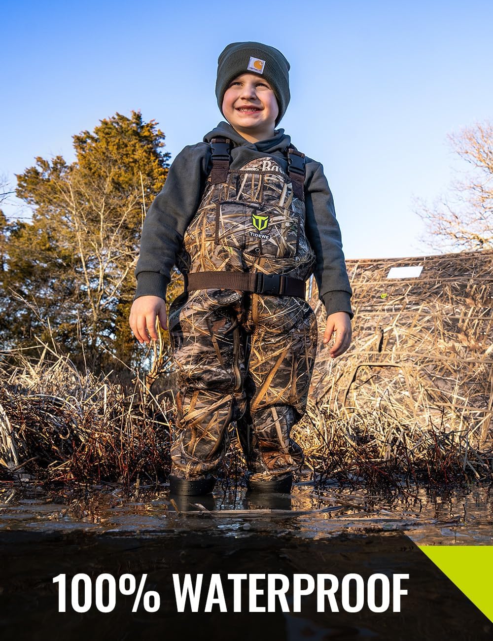 TIDEWE Chest Waders - Waterproof Neoprene Insulated Youth Fishing & Hunting Gear for Kids