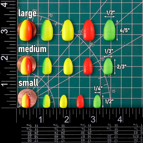 Dr.Fish 30 Pack Oval Foam Floats - Fishing Rig Bobbers for Trout & Pompano | Durable Strike Indicators