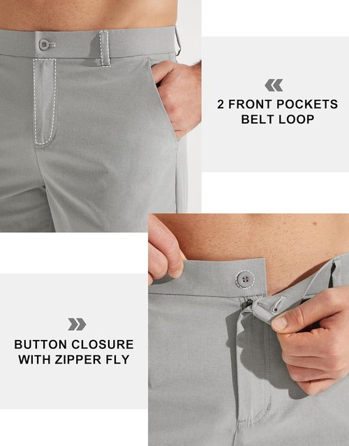 Libin Men's Golf Pants - Lightweight Quick-Dry Dress Trousers with Pockets | Available in 30", 32", 34" Sizes