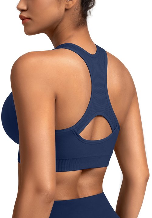 MIRITY Women Racerback Sports Bras - High Impact Workout Gym Activewear Bra Pack of 3