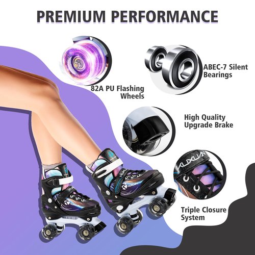 Roller Skates for Women, Adult Female Roller Skates Women Patines para Mujer with Light up Wheels