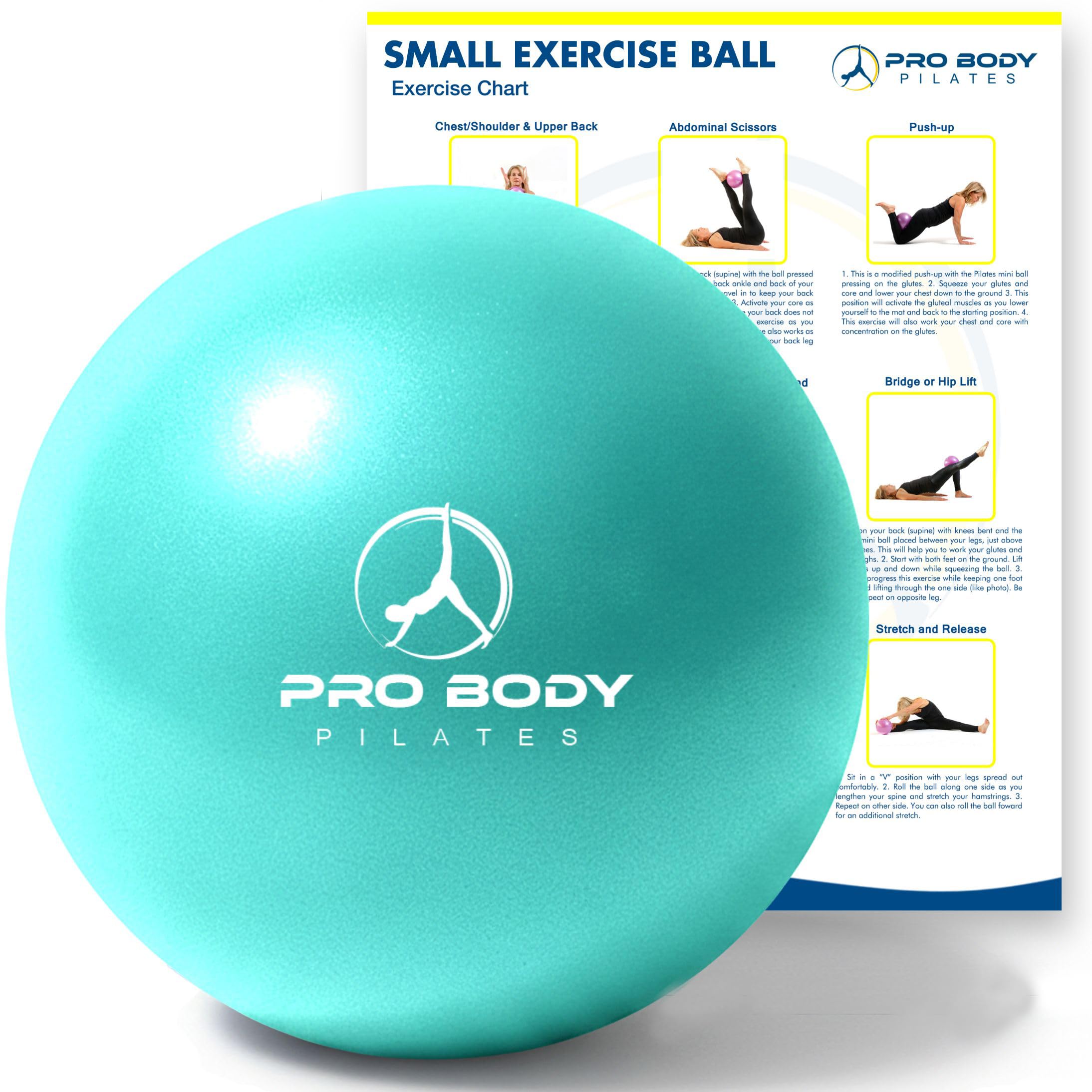 ProBody Pilates Small Exercise Ball - 9 Inch Workout Ball for Stability, Barre, Yoga, Core & Physical Therapy