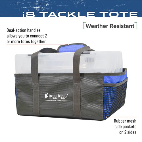 FROGG TOGGS Fishing Tray Tote, Secures Organizes and Protects Tackle Trays, Blue, OS