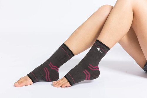 ABIRAM Ankle Brace - Adjustable Compression Sleeve for Sprained Ankle & Plantar Fasciitis | Breathable Support for Sports & Recovery