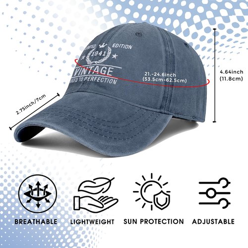 85th Birthday Gifts for Women Men 1941 Vintage Hats Gift Idea Baseball Cap