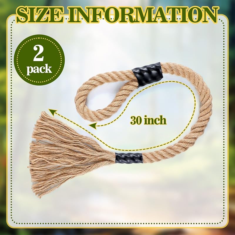 Hemp Mock Rope Scrape for Deer Hunting, 30-Inch (2-Pack) Variation: 2+30 Inch